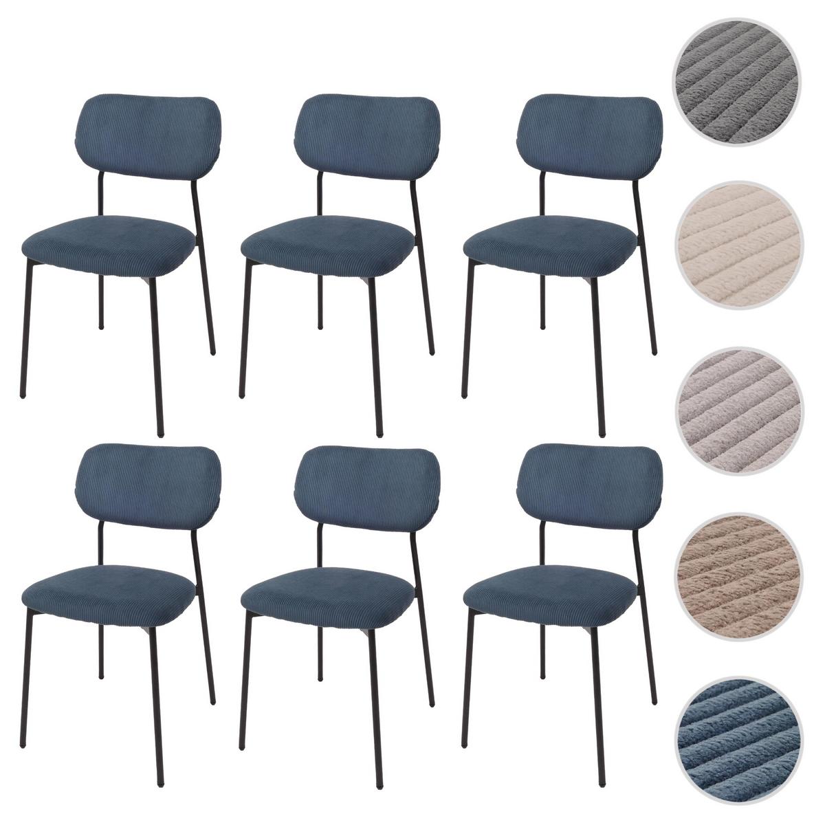 ESSZIMMERSTUHL Blau 6er-Set - Blau, Textil (44/83/52cm) - MCW