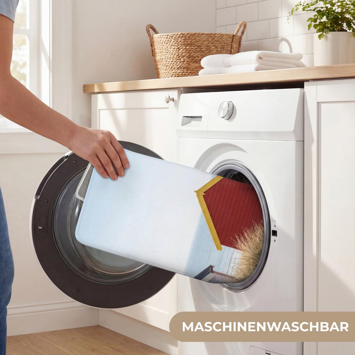 WC-VORLEGER Strand - Ferienhäuser - Farbenfroh - Dünen WC Teppich 40x60 cm - Multicolor, Textil (40/1cm) - OnlyWow