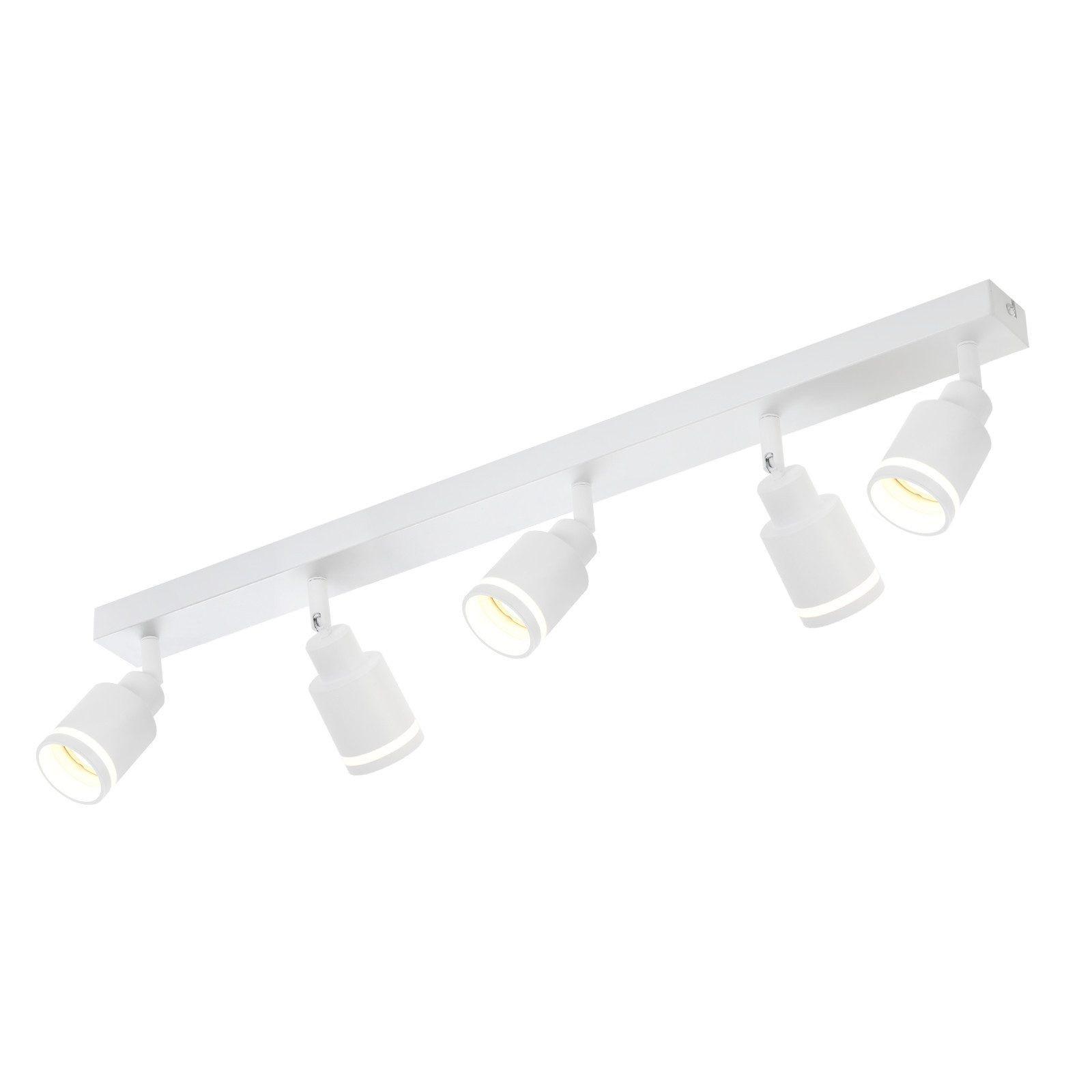 DECKENSTRAHLER Mergentheim 5-flammig 69/5/15.7 cm - Weiß, Metall (69/5/15.7cm) - Nettlife