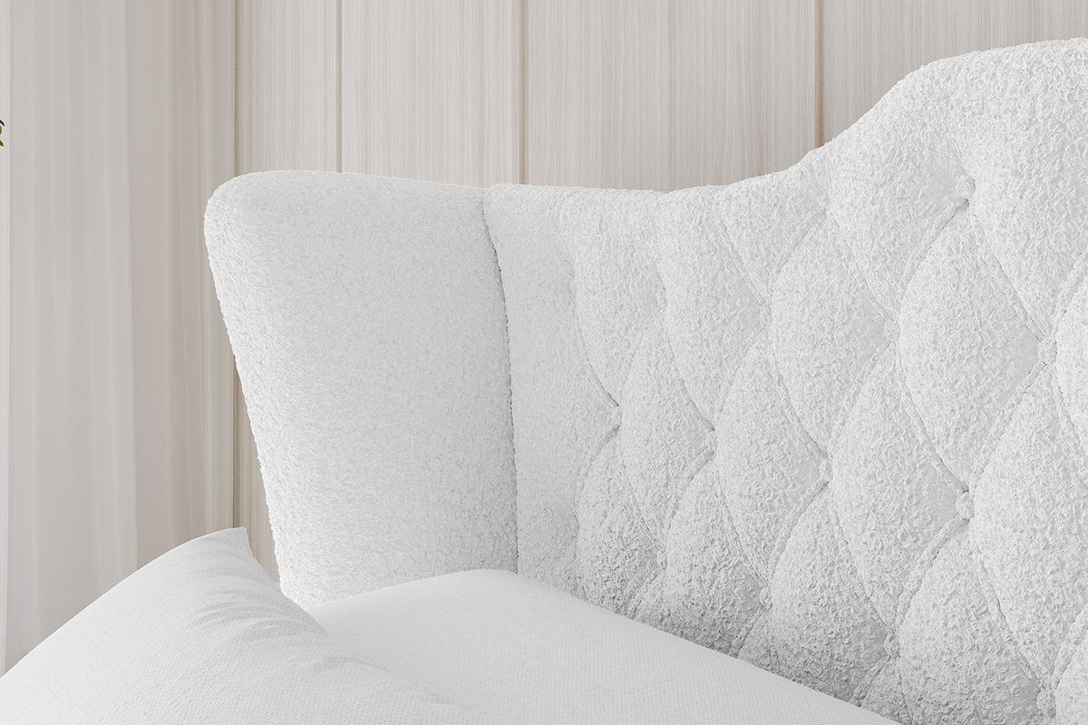 POLSTERBETT mit Bettkasten und Lattenrost, Boxbett ohne Matratze - ZORAN 140x200 Weiß - Weiß, Holzwerkstoff/Textil (140/200cm) - ALTDECOR
