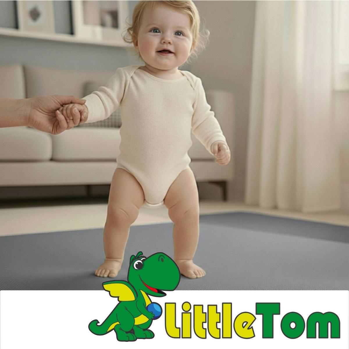 SPIELMATTE ab Null - 90/90/1 cm Puzzlematte Grau - Grau, Kunststoff (30/30cm) - Littletom