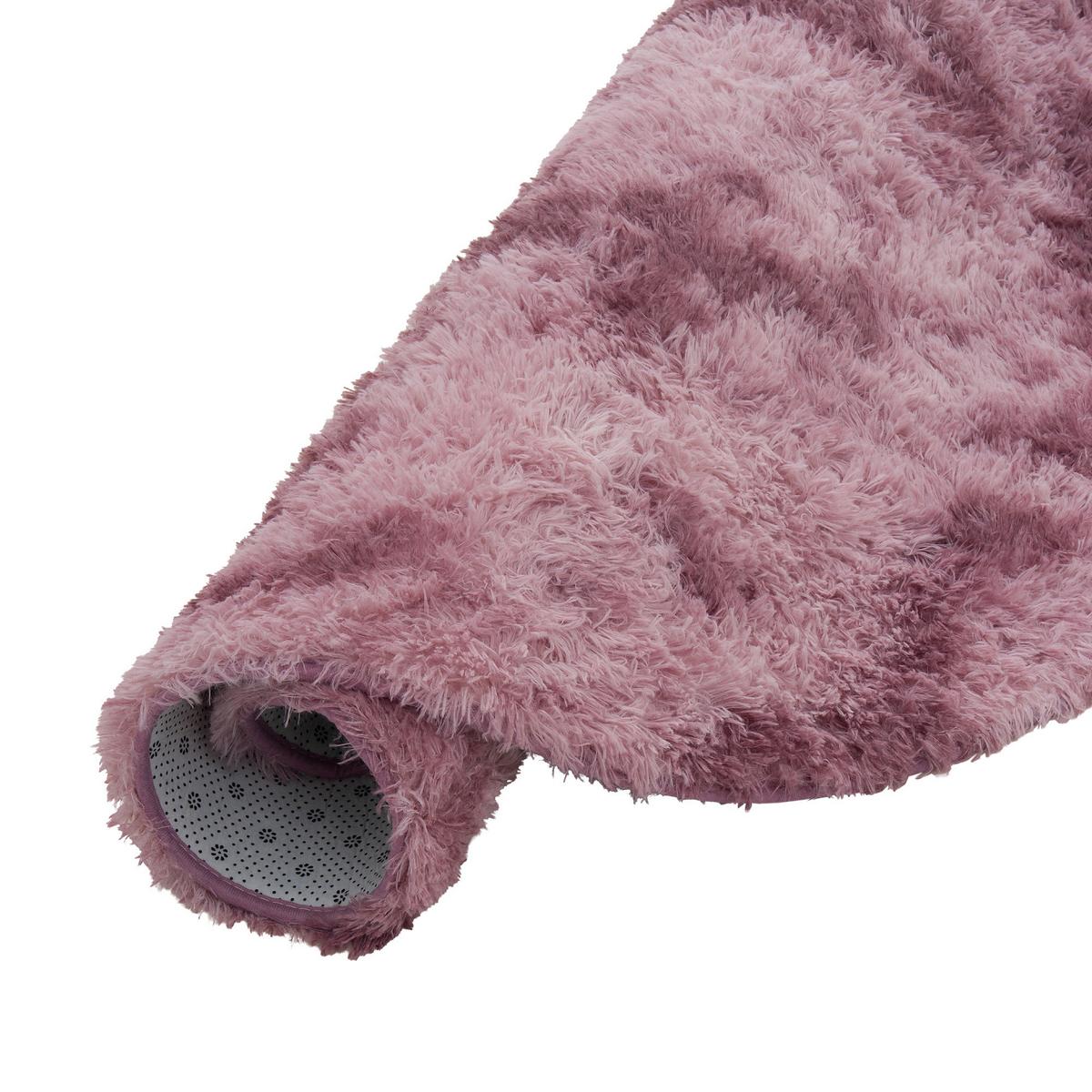 HOCHFLOR SHAGGY TEPPICH FLUFFY RUND - Altrosa, Textil (160/160cm) - Pergamon