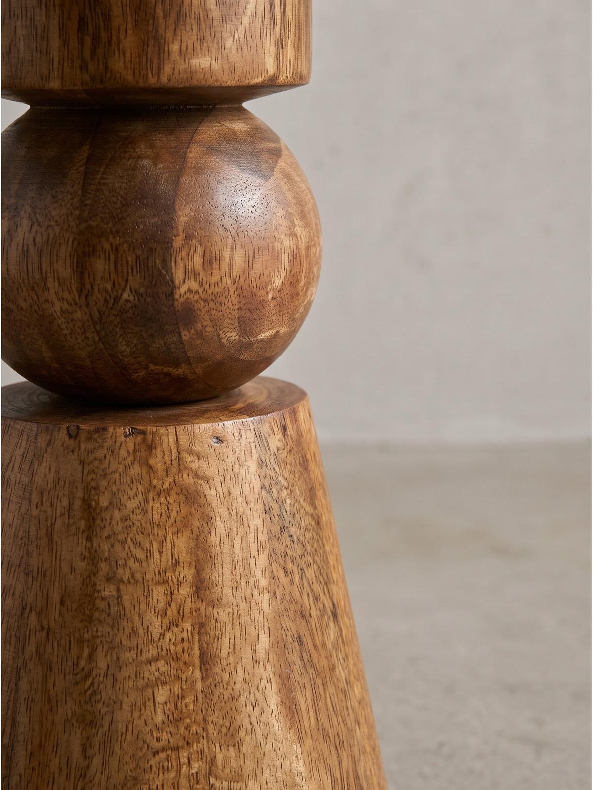 BEISTELLTISCH SORRENTO, Mango Massivholz, Ø 35 x 45 cm - Braun, Mangoholz/Holz (35/35/45cm) - KADIMA DESIGN