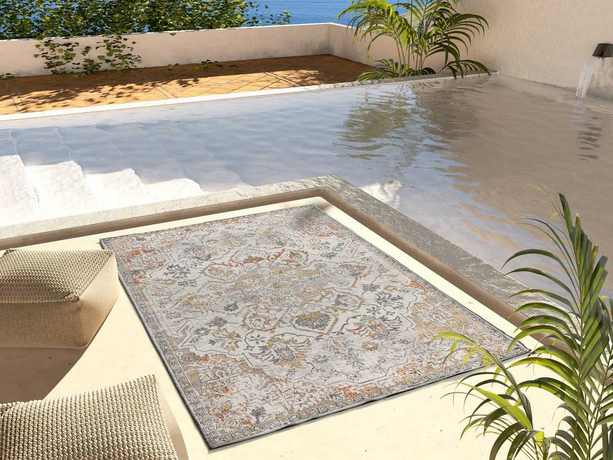 OUTDOORTEPPICH beige Samara 200/290 cm - Beige/Multicolor, Textil (200/290cm) - Atticgo