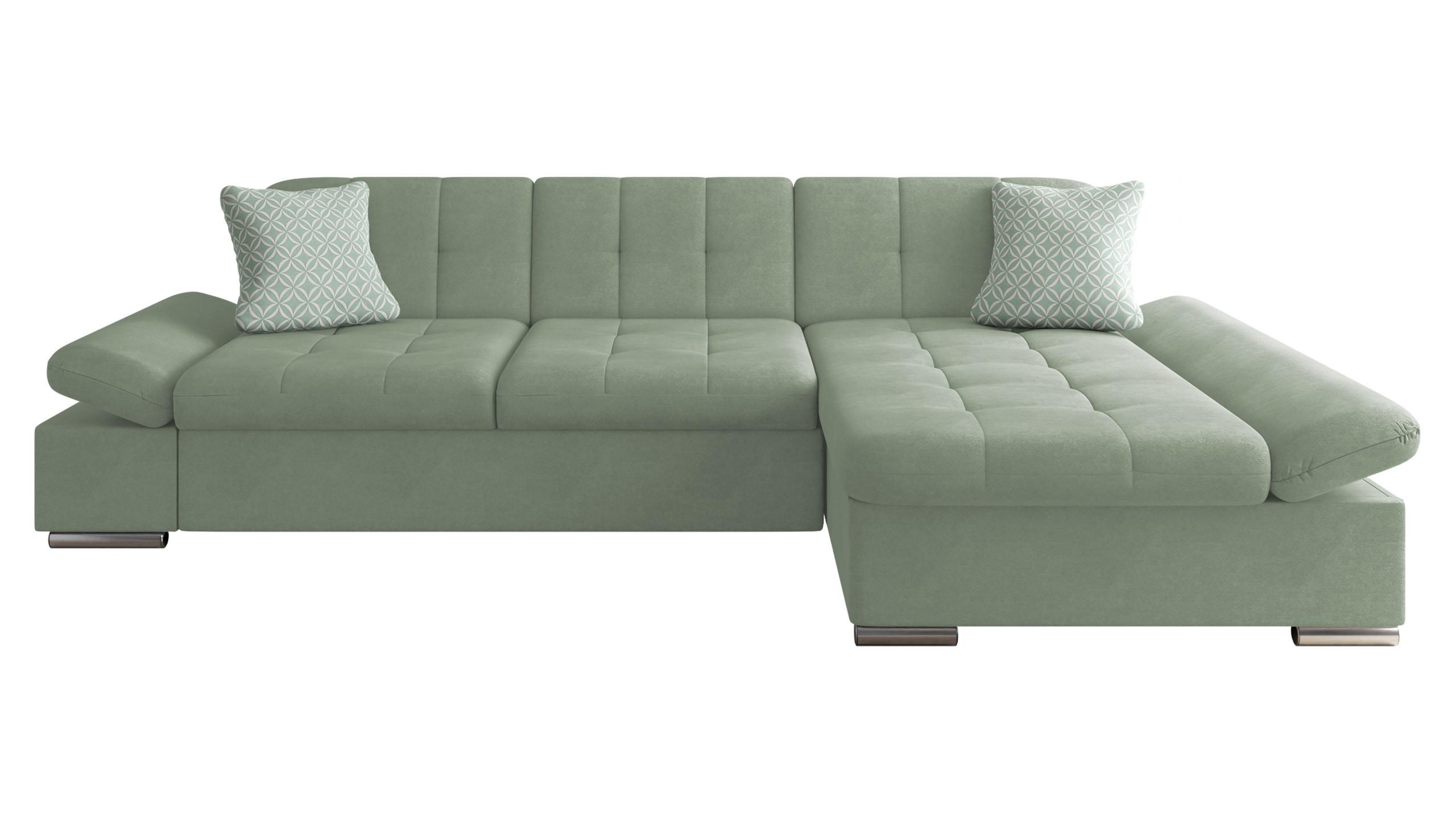 ECKSOFA Montana, Seite: Rechts - Hellgrün, Holz/Textil (278/161cm) - MIRJAN24