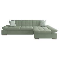 ECKSOFA Malwi, Seite: Rechts - Hellgrün, Holz/Textil (278/161cm) - MIRJAN24