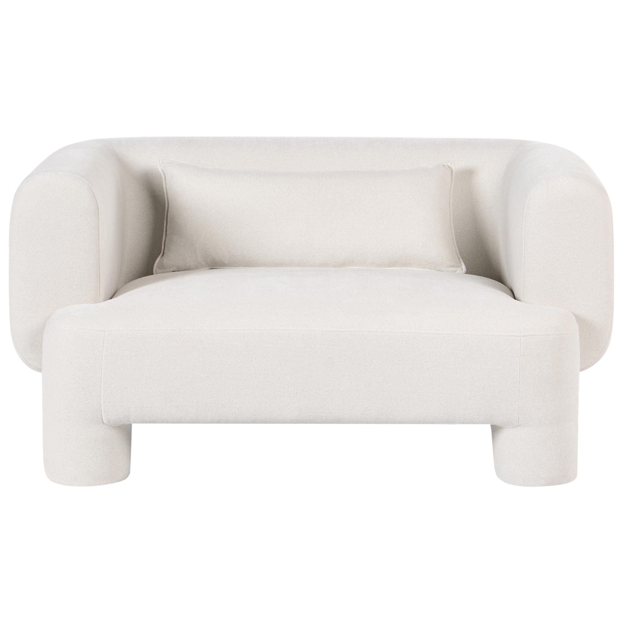 2-SITZER-SOFA Stoff Weiß Hogbo - Weiß, Textil (145/73/93cm) - Beliani
