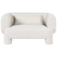 2-SITZER-SOFA Stoff Weiß Hogbo - Weiß, Textil (145/73/93cm) - Beliani