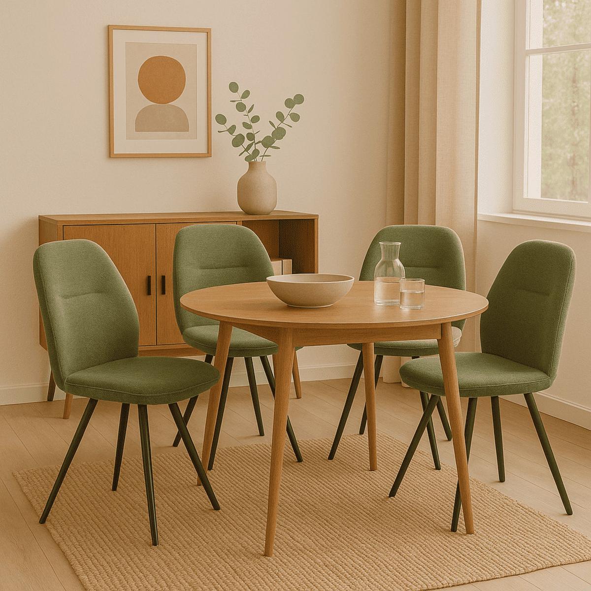ESSZIMMERSTUHL Tamara Grün 47/60/49 cm 2er-Set - Grün, Textil (60/49/47cm) - Calicosy
