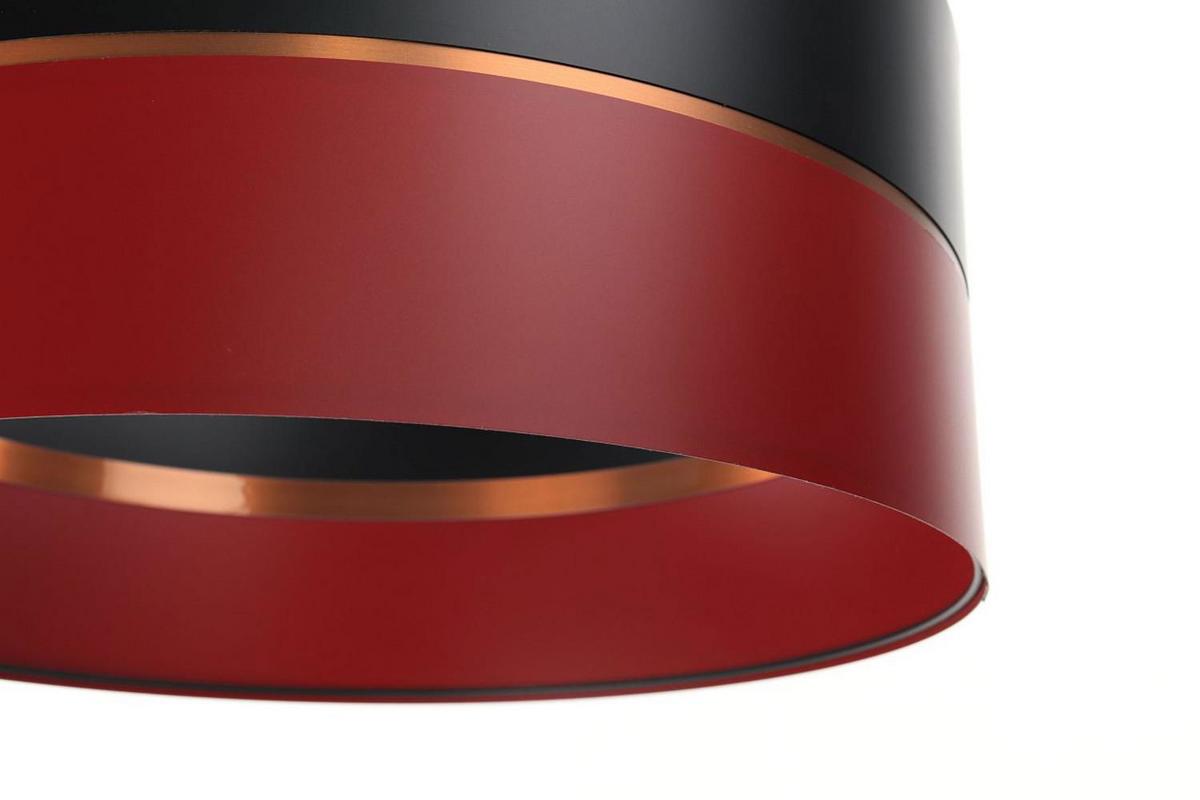 HÄNGELEUCHTE Rot 30/21 cm - Rot/Schwarz, Kunststoff (30/0.45/21cm) - ONZENO