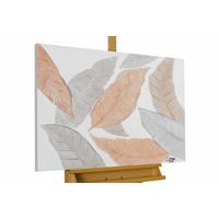 ACRYLBILD HANDGEMALT 100/75 cm - Orange/Grau, Holz/Textil (100/75cm) - KUNSTLOFT