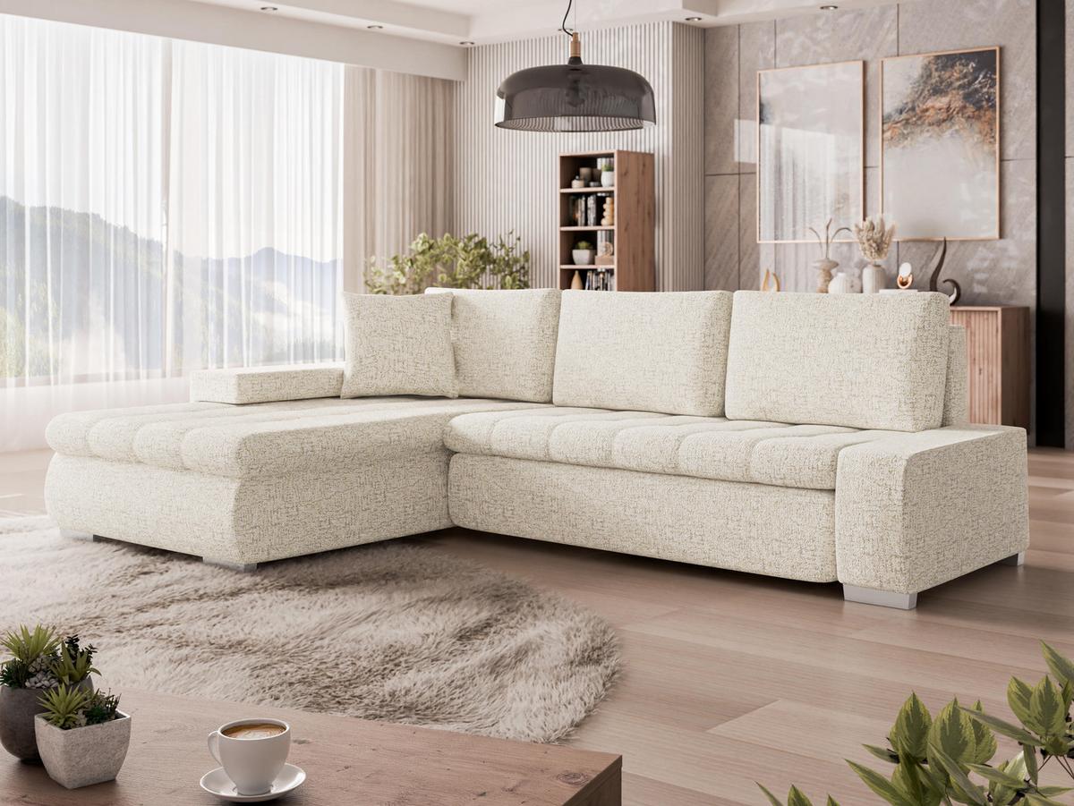 ECKSOFA Orkan Mini - Creme, Holz/Textil (265/185cm) - MIRJAN24