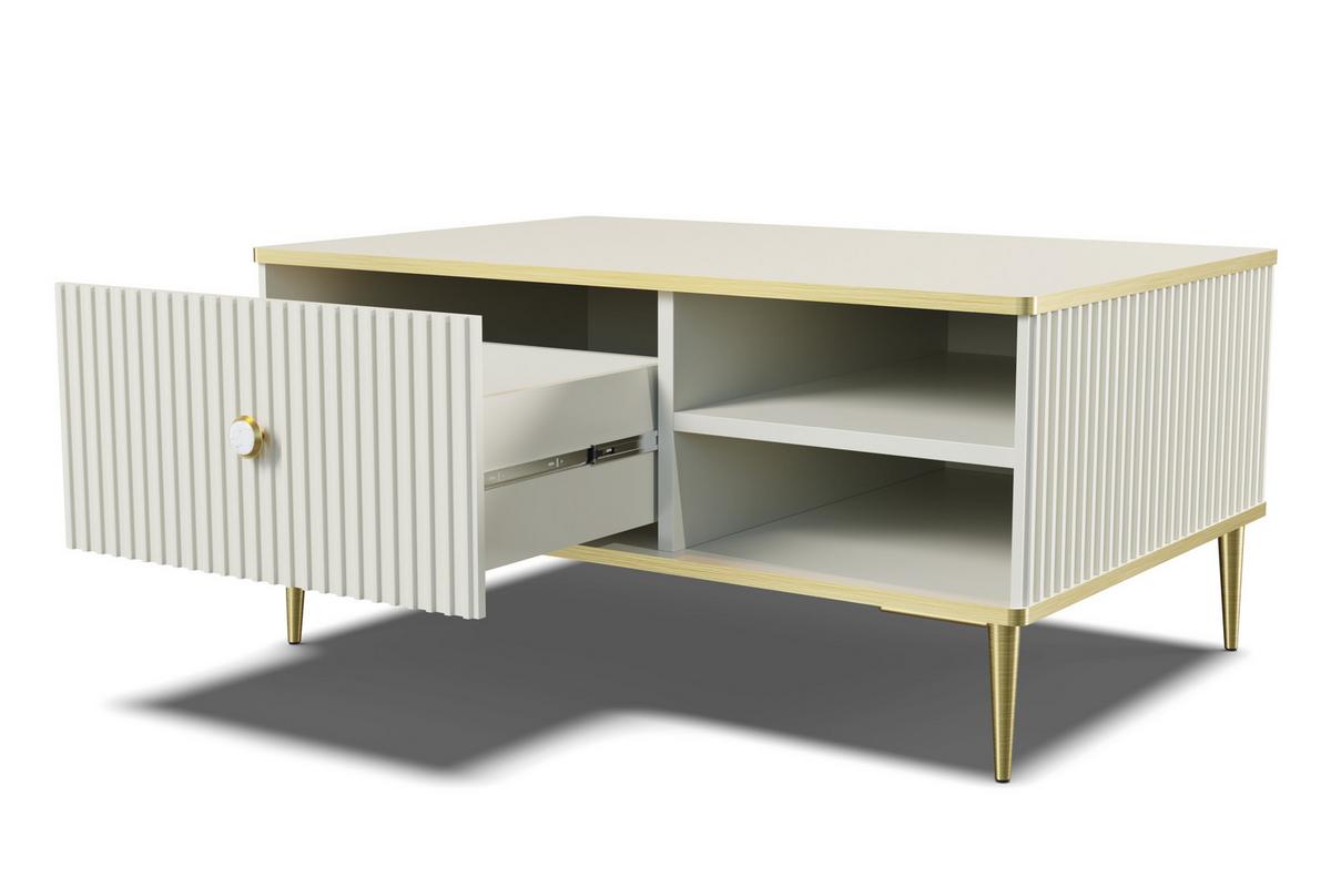 COUCHTISCH Kaschmir, Gold 90/43/60 - Kaschmir, Holzwerkstoff (60/90/43cm) - RAUMHIRSCH FURNITURE