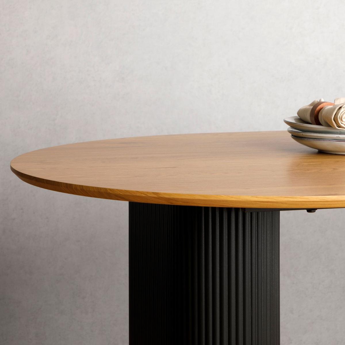 ESSTISCH MAXIM Eiche - Eichefarben, Metall (90/160/75cm) - IDIMEX
