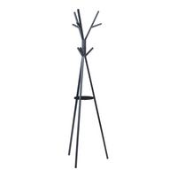 GARDEROBENSTÄNDER Edet - Schwarz, Holzwerkstoff/Metall (48/179/48cm) - [en.casa]