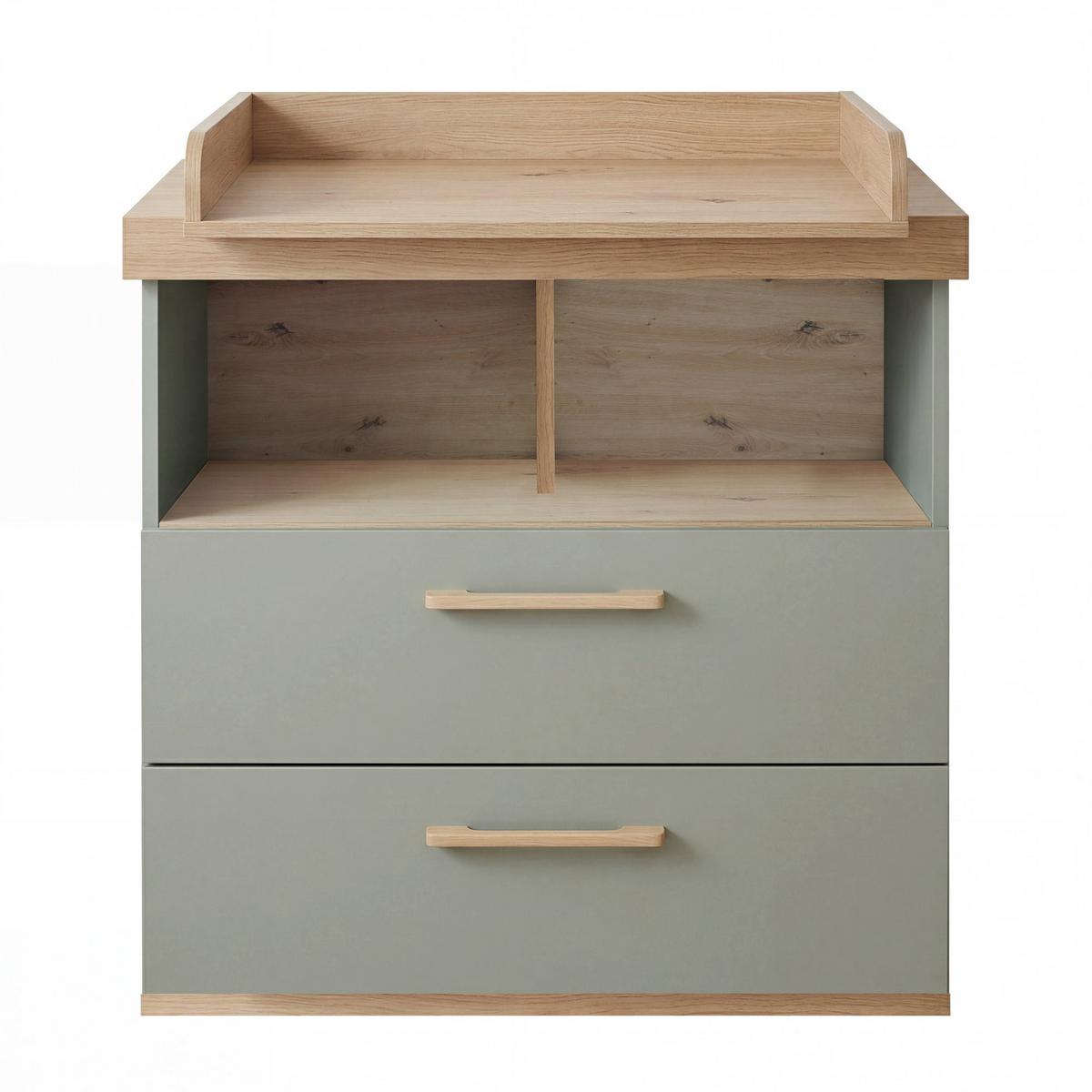BABYZIMMER-SET Jimmy 2-teilig - Salbeigrün, Holzwerkstoff (143/103/77cm) - Roba