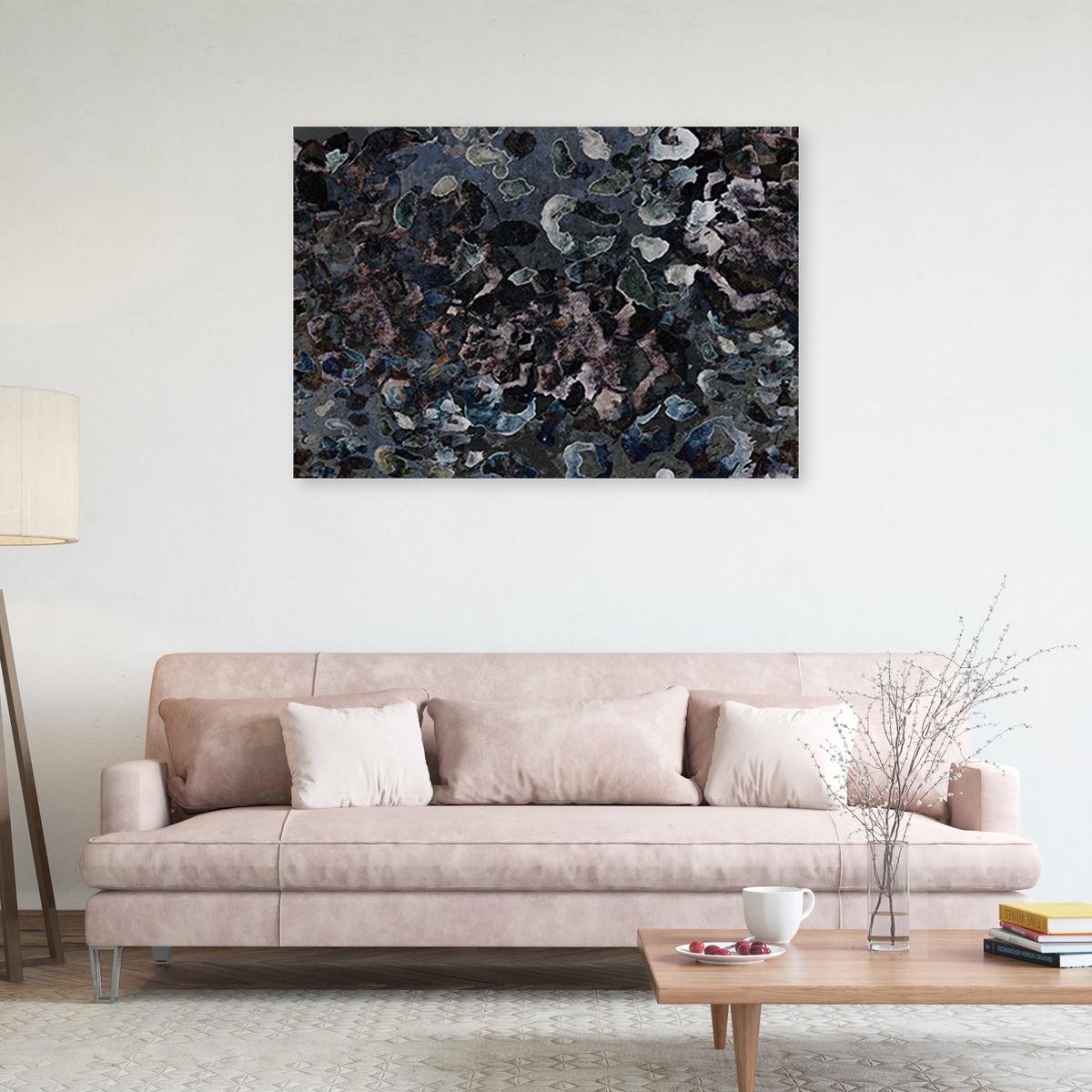 WANDBILD marmor steinoptik - Schwarz, Textil (60/40cm) - Feeby