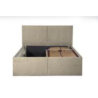POLSTERBETT Milano Beige 180 x 200 x 32 cm Stauraum Mit hochwertiger Matratze H2 (bis 100 kg) und Lattenrost - Beige, Holz (180/200cm) - Halmon Schlafkomfort Betten 