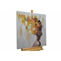 ÖLGEMÄLDE 80/80 cm - Braun/Grau, Holz/Textil (80/80cm) - KUNSTLOFT