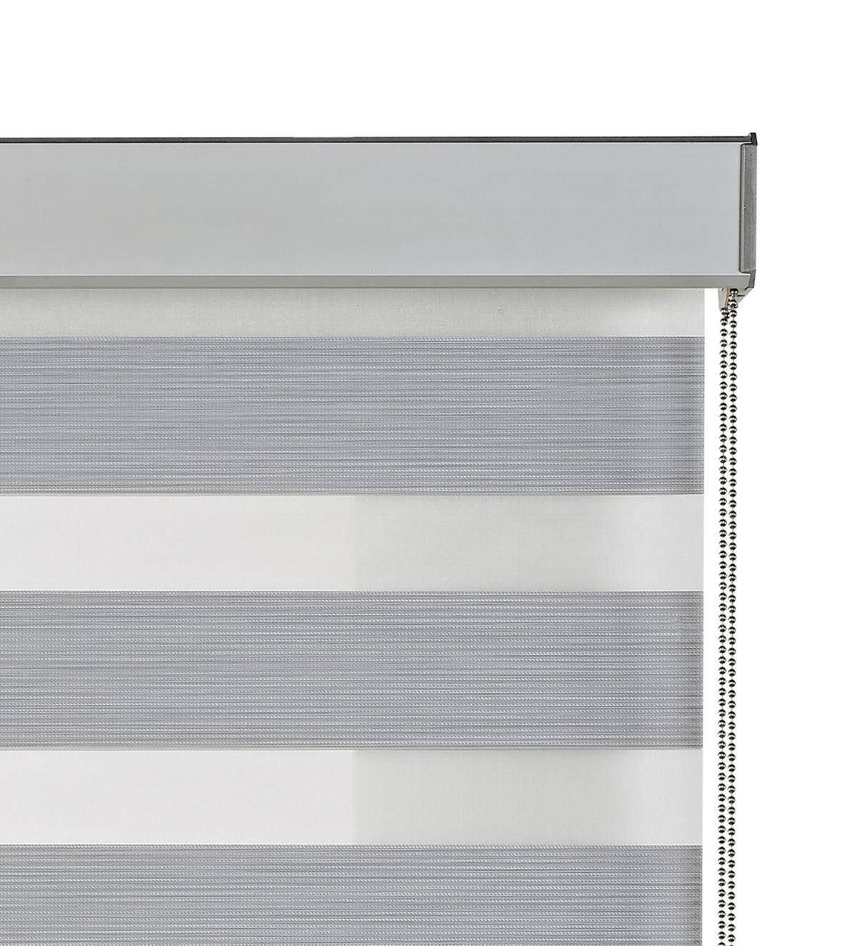 DOPPELROLLO Weiß 120x250 cm - Silberfarben, Kunststoff (120/250cm) - STORESDECO