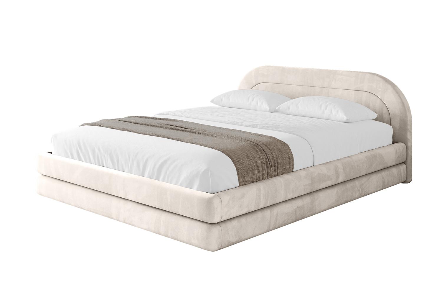 POLSTERBETT mit Bettkasten und Lattenrost, Boxbett ohne Matratze - LERIS-v1 180x200 Beige - Beige, Holzwerkstoff/Textil (180/200cm) - ALTDECOR