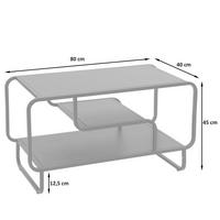 COUCHTISCH rechteck Schwarz - Schwarz, Metall (40/80/45cm) - MCW