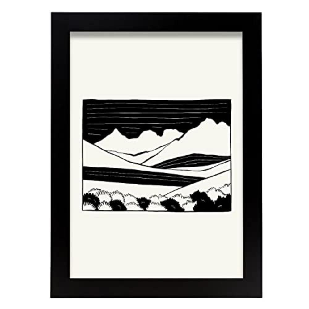 POSTER Abstrakt Pop Art A4 Schwarzer Rahmen - Schwarz, Papier (29.7/5/21cm) - Nacnic