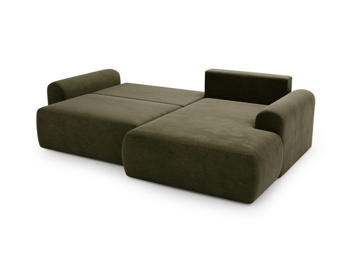 ECKSOFA Savana Grün Rechts - Grün, Holz/Textil (177/257cm) - Graingold