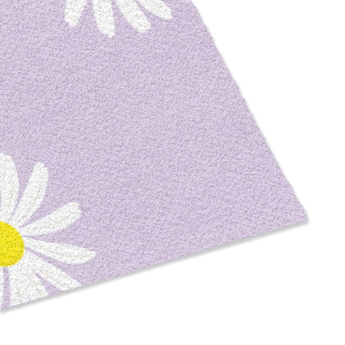 FUSSMATTE Gänseblümchen - Pastell - Weiß - Lila - Blumen Sauberlaufmatte 90x60 cm - Flieder, Kunststoff (90/0.4cm) - MuchoWow