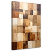WANDBILD, Geometrische Abstraktion in Beige - Braun, Textil (30/45cm) - Feeby