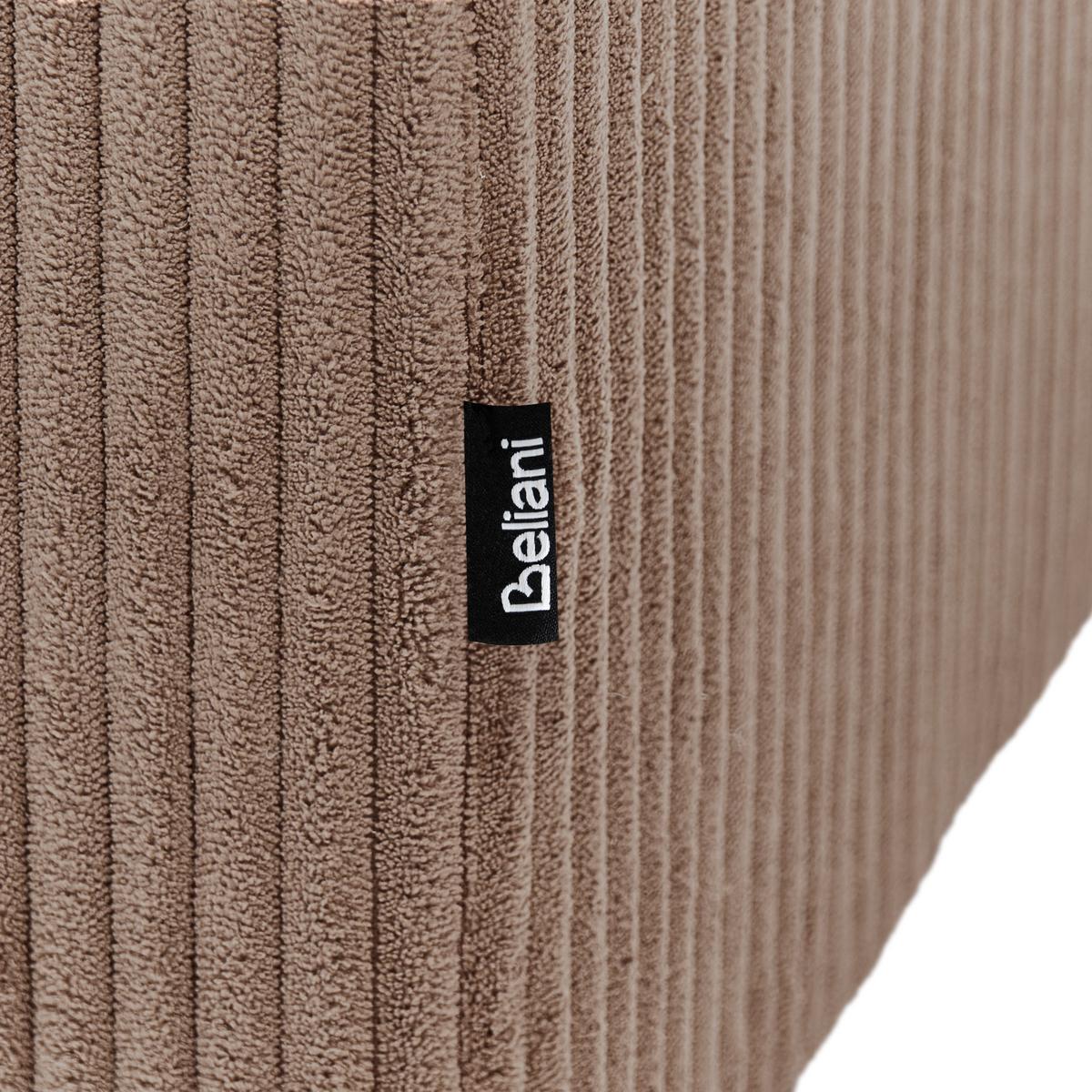 OTTOMANE Cord Sandbeige Lemvig - Sandfarben, Textil (83/41/83cm) - Beliani