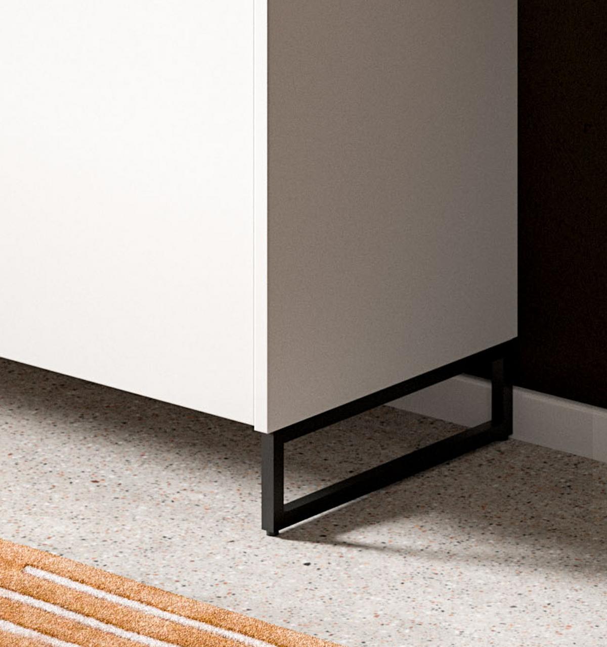 SCHUHSCHRANK weiß und Artisan Eiche, Schuhkommode 90 x 97 cm, Soft-Close - Schwarz/Weiß, Holzwerkstoff/Metall (90/97/38cm) - Inn.Furn