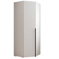 DREHTÜRENSCHRANK 236.7/81.7/81.7 1-türig - Schwarz/Weiß, Holz/Metall (81.7/236.7/81.7cm) - MÖBEL KRYSPOL
