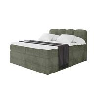 BOXBETT mit Matratze H3|H4 - NINA KING - 180x200 cm - Olive - Olivgrün, Holzwerkstoff (180/200cm) - ALTDECOR