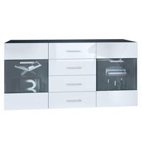 SIDEBOARD Carlos Weiß Hochglanz - Weiß Hochglanz, Holzwerkstoff (139/72/35cm) - Vladon