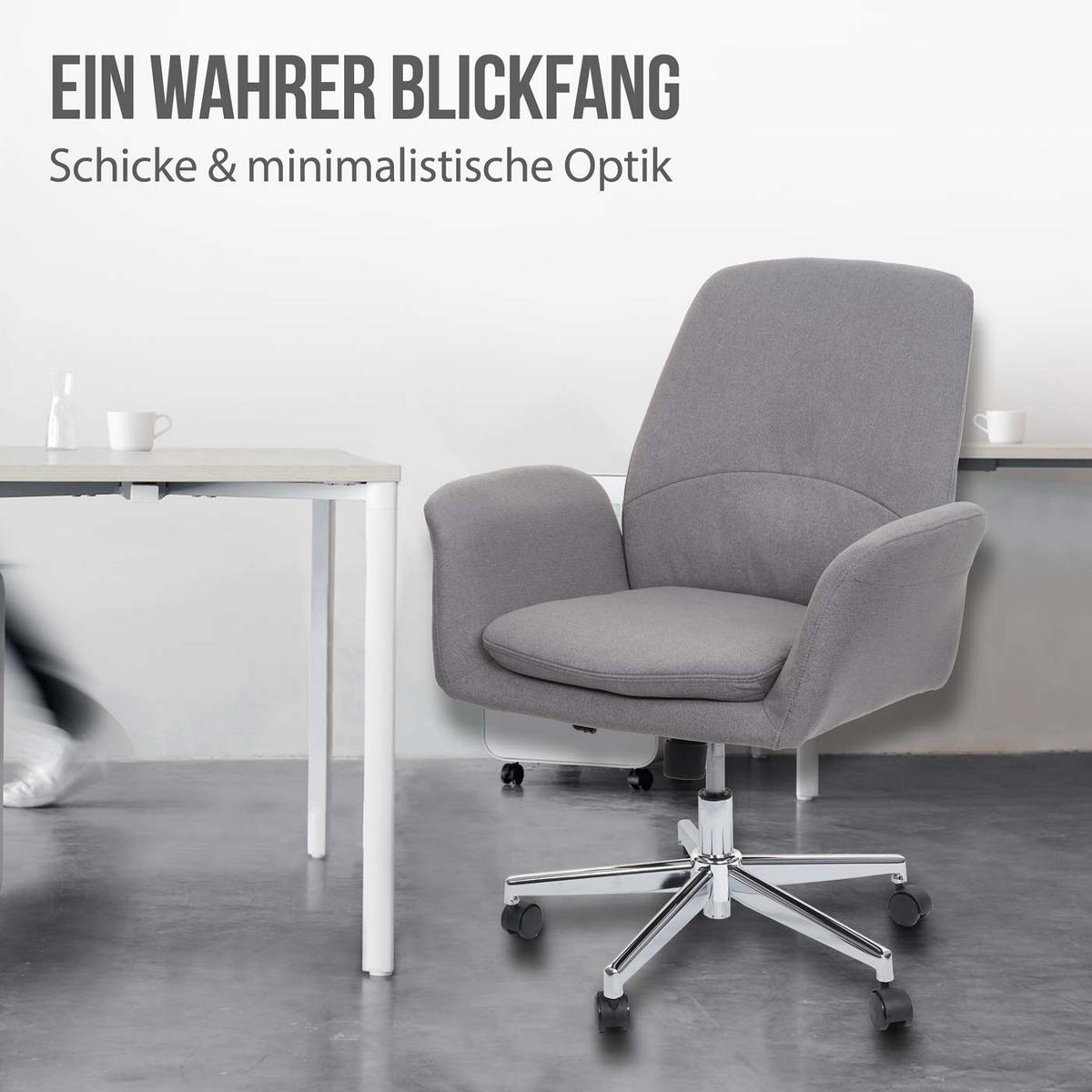 BÜROSTUHL Grau - Grau, Textil (75/99/55cm) - MCW