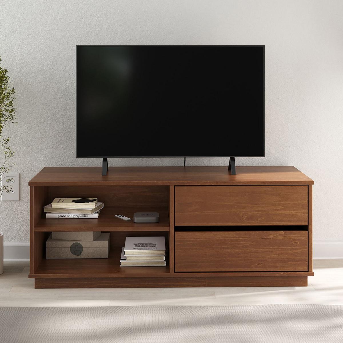 LOWBOARD MAITE - Kastanienfarben, Holz (110/42/40cm) - IDIMEX