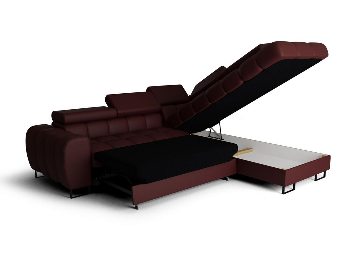 ECKSOFA Bastien Max Mit Schlaffunktion - Grau, Holzwerkstoff/Textil (260/225cm) - Fun Möbel