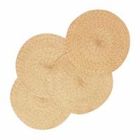 TISCHSET gold im 4er-Set, Platzsets rund geflochten, 40 cm - Goldfarben, Textil (40/40cm) - Homescapes