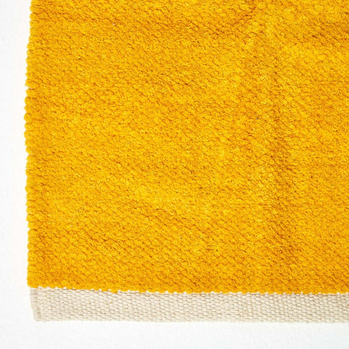 HANDWEBTEPPICH-LÄUFER Chenille 66/200 cm - Currygelb, Textil (66/200cm) - Homescapes