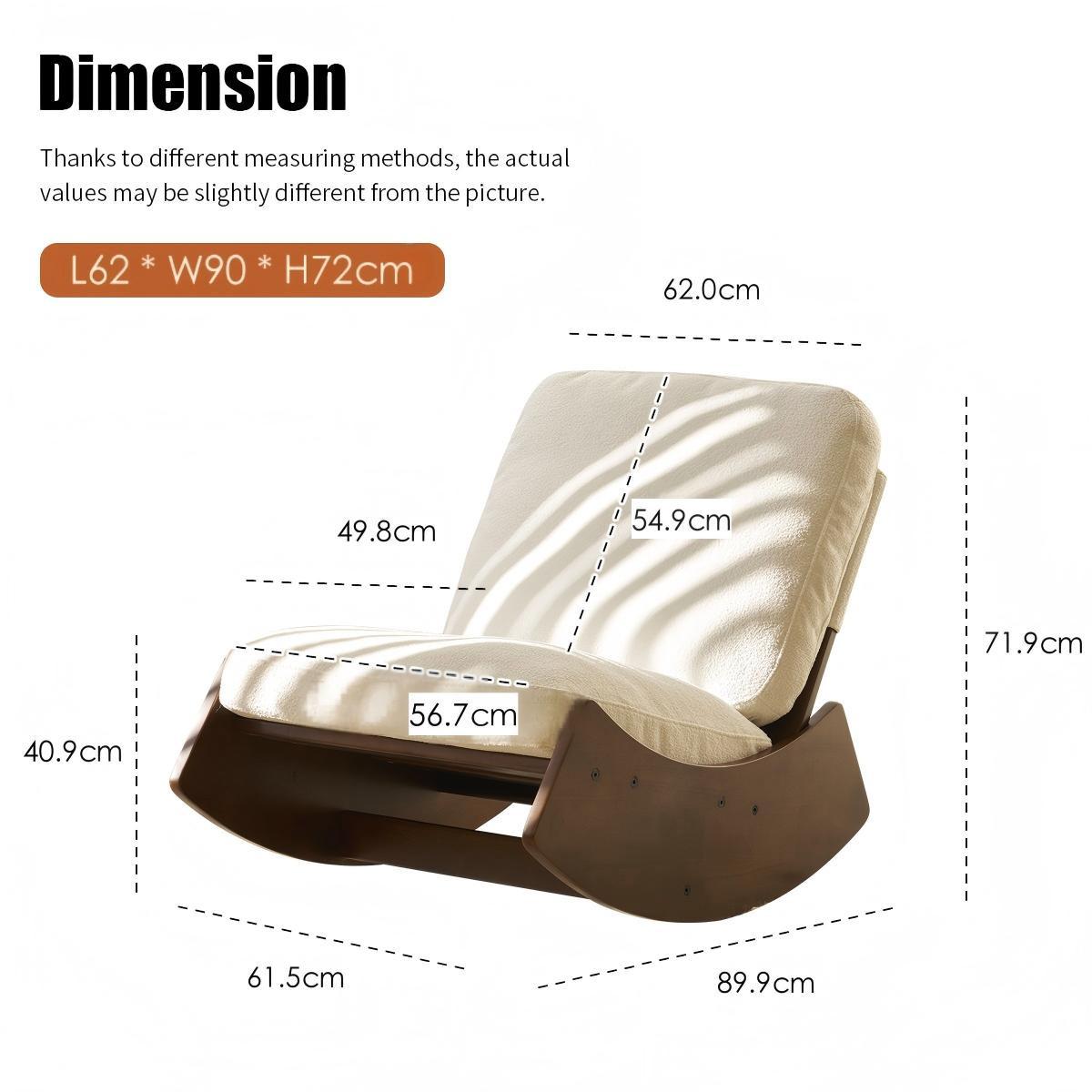 SCHAUKELSTUHL Massivholz Cord-Stoff Ergonomisch Relaxsessel - Weiß, Textil (90/71.9/61.5cm) - Urban Meuble
