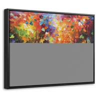 LEINWAND Bilder mit Rahmen - Landschaft - Wald - Farben - Natur - 40x30 - Multicolor, Textil (40/30cm) - MuchoWow