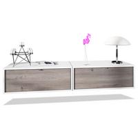 LOWBOARD Lana Fronten in Eiche Nordic - Silbereichenfarben, Holzwerkstoff (80/37/29cm) - Vladon