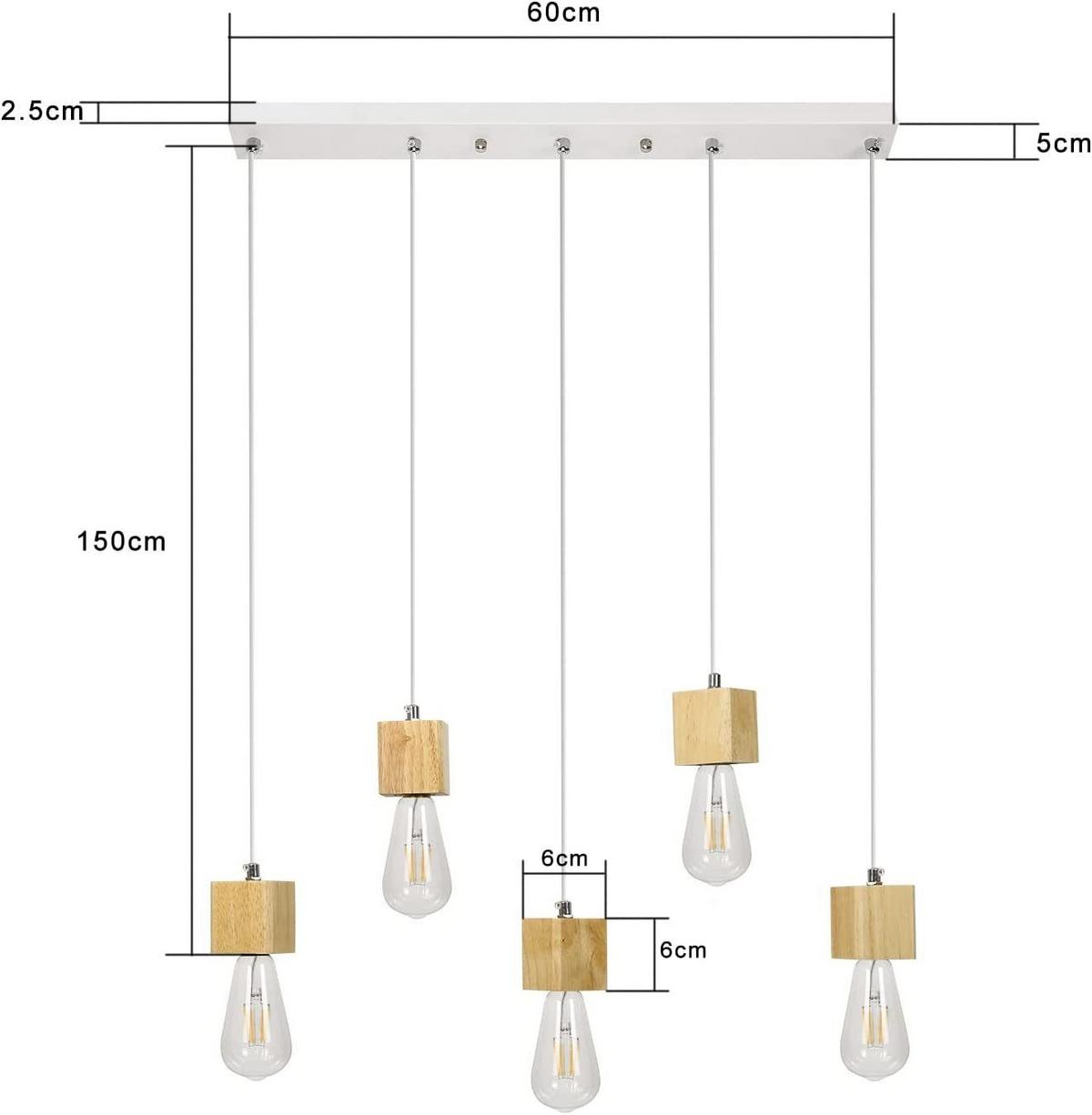 PENDELLEUCHTE Brunhilde 60/6/6 cm - Braun, Holz (60/6/6cm) - Nettlife