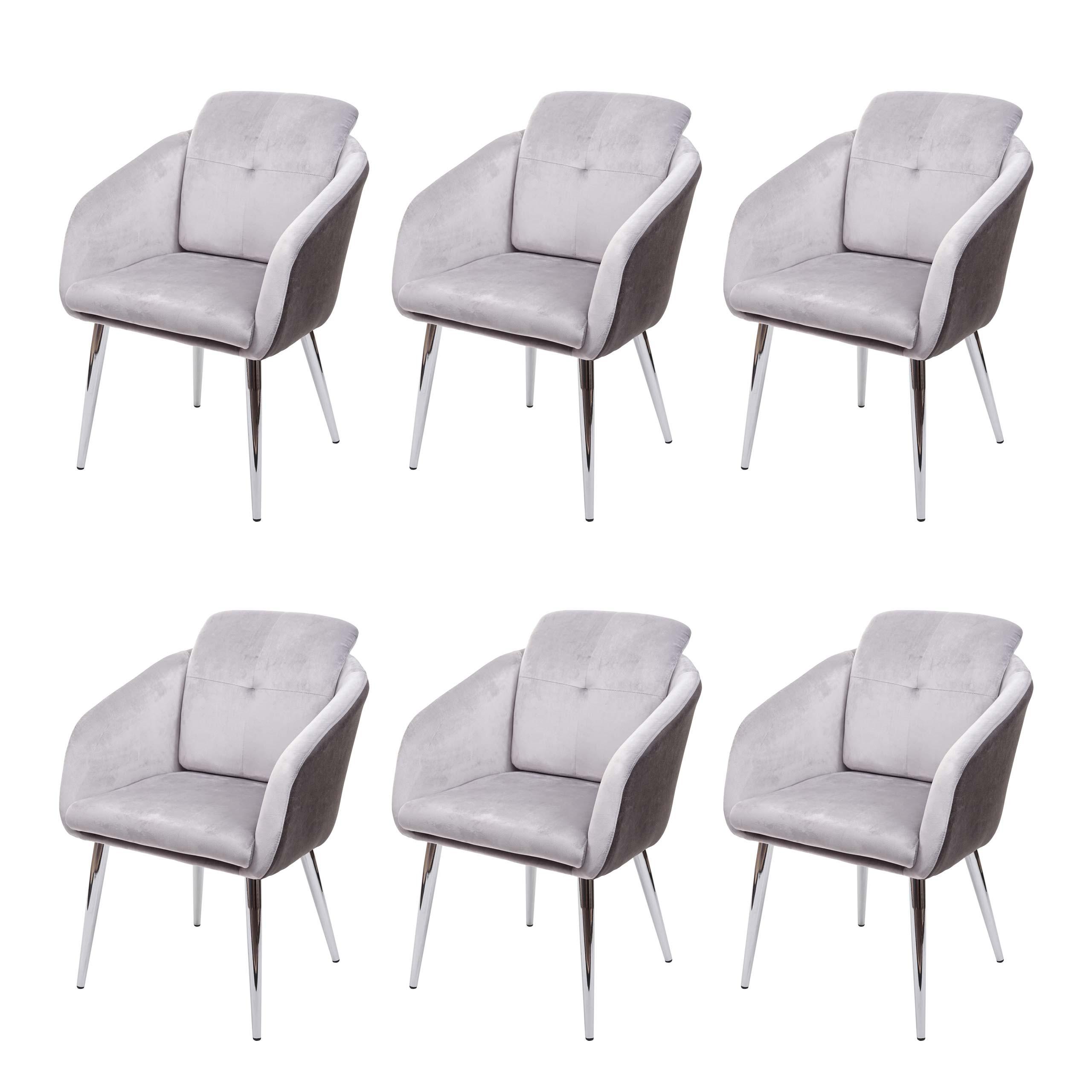 ESSZIMMERSTUHL Grau 6er-Set - Grau, Textil (61/88/68cm) - MCW