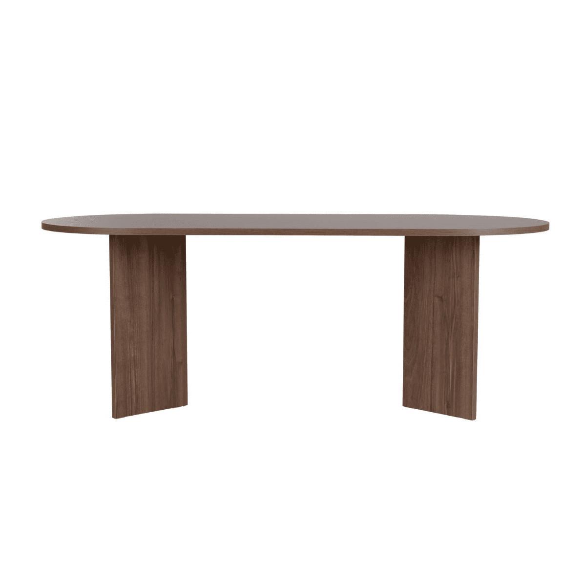 ESSTISCH mit ovaler Tischplatte L200 cm 90/200/75 cm - Naturfarben, Holzwerkstoff (96/90/75cm) - Calicosy
