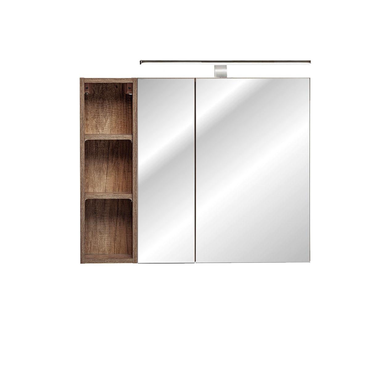 SPIEGELSCHRANK Éros Taupe - Taupe, Holzwerkstoff (80/65/17cm) - Petits-meubles