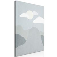 KUNSTDRUCK Blau 80/120 cm - Blau/Grau, Textil (80/120cm) - KUNSTLOFT