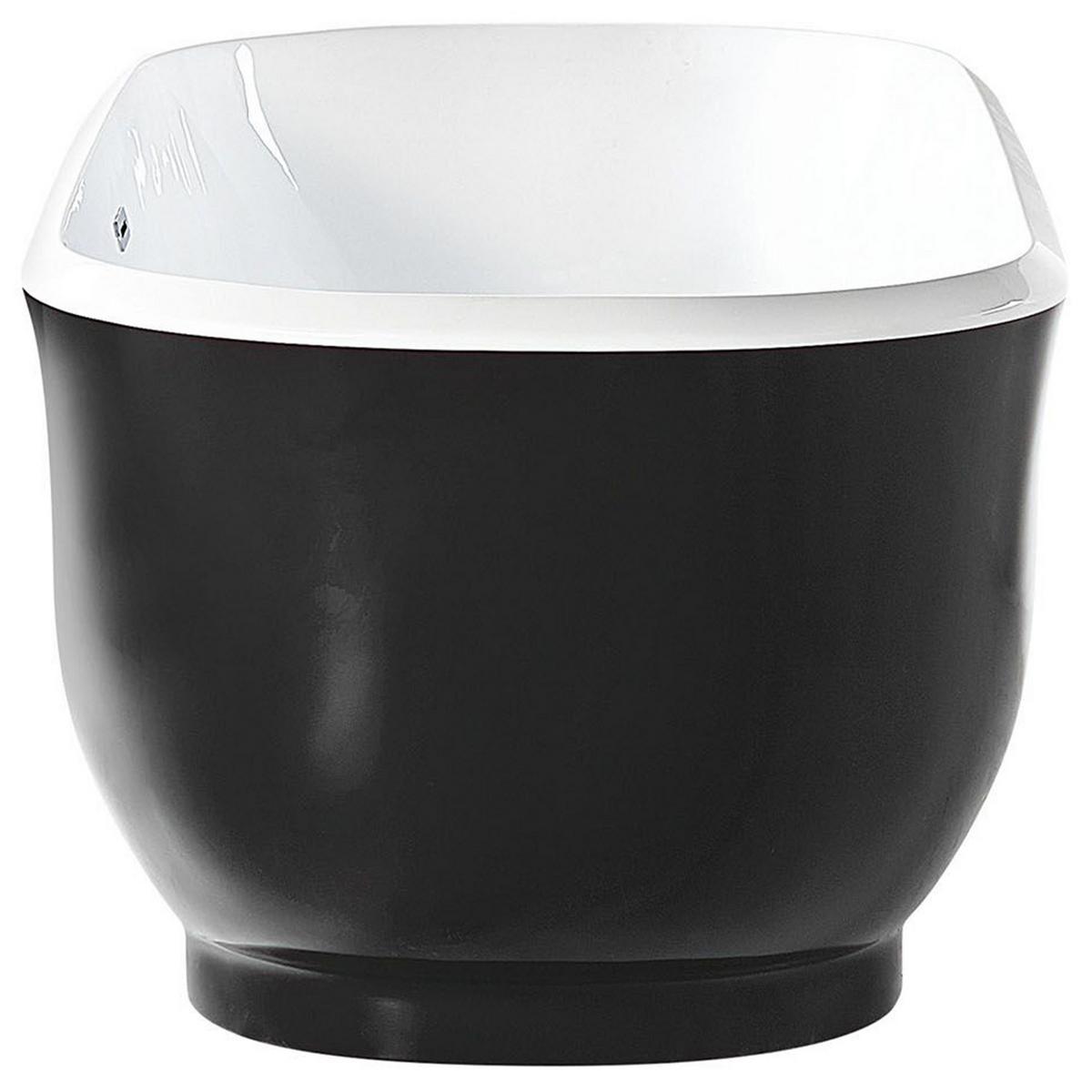 BADEWANNE FREISTEHEND 77x170x61 cm schwarz Tesoro - Schwarz, Kunststoff (77/61/170cm) - Beliani