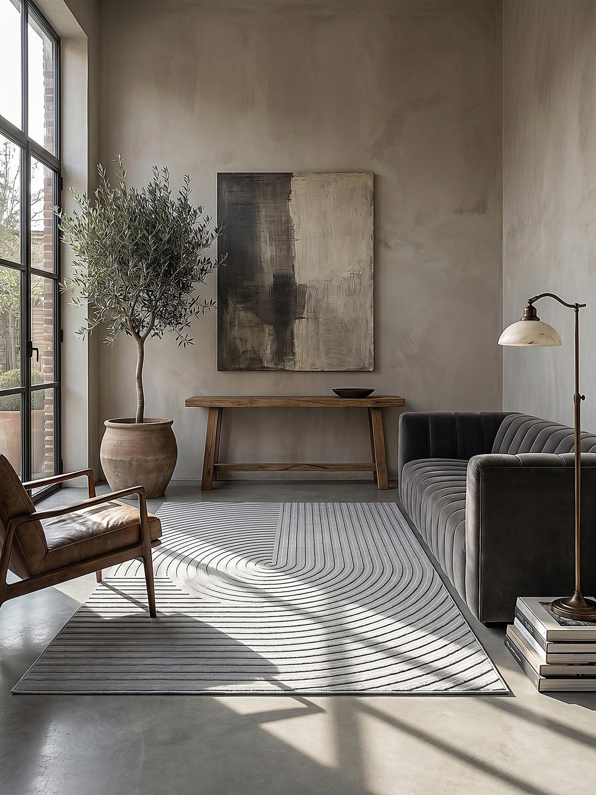 TEPPICHLÄUFER Geometrisch ERESMA Polyester Grau 80 x 300 cm - Grau, Textil (80/300cm) - KADIMA DESIGN